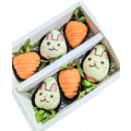6pcs Bunny & Carrot Chocolate Strawberries Gift Box